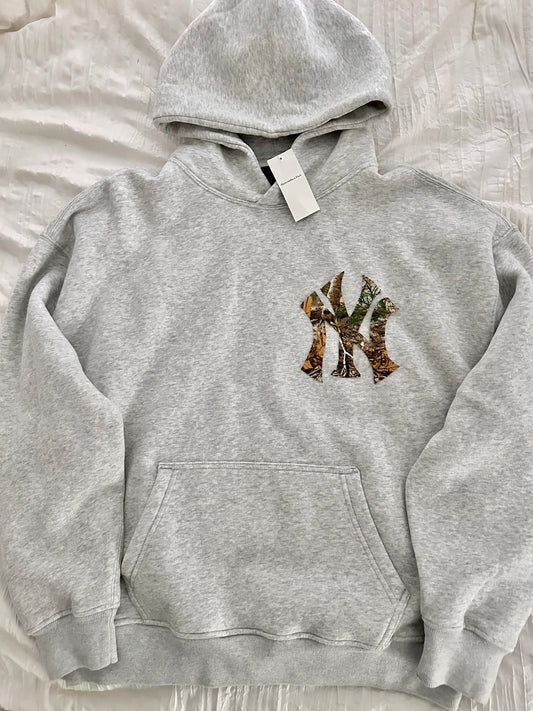 Grey Camo NY Oversized Hoodie