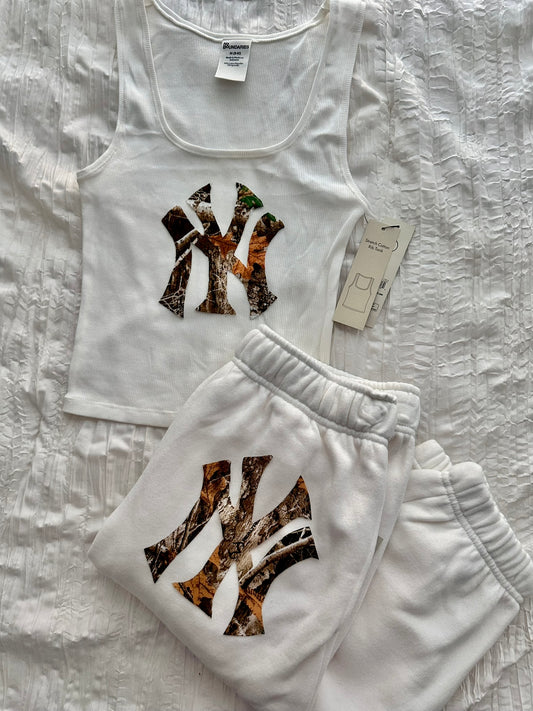 White Camo NY Tank Top