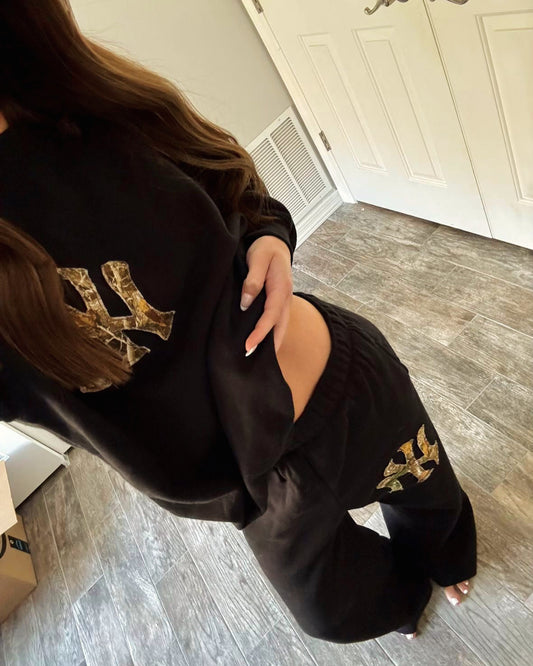 Black Camo NY Sweat Set