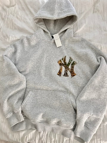 Grey Camo NY Oversized Hoodie