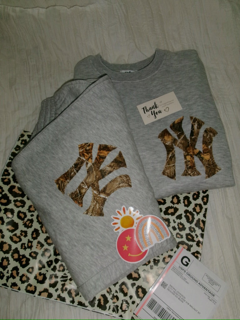 Grey Camo NY Sweat Set