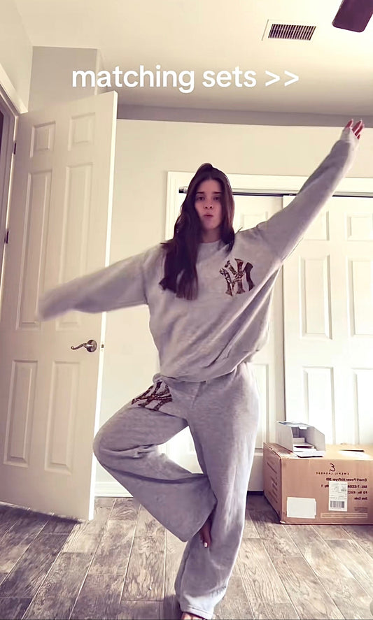 Grey Camo NY Sweat Set