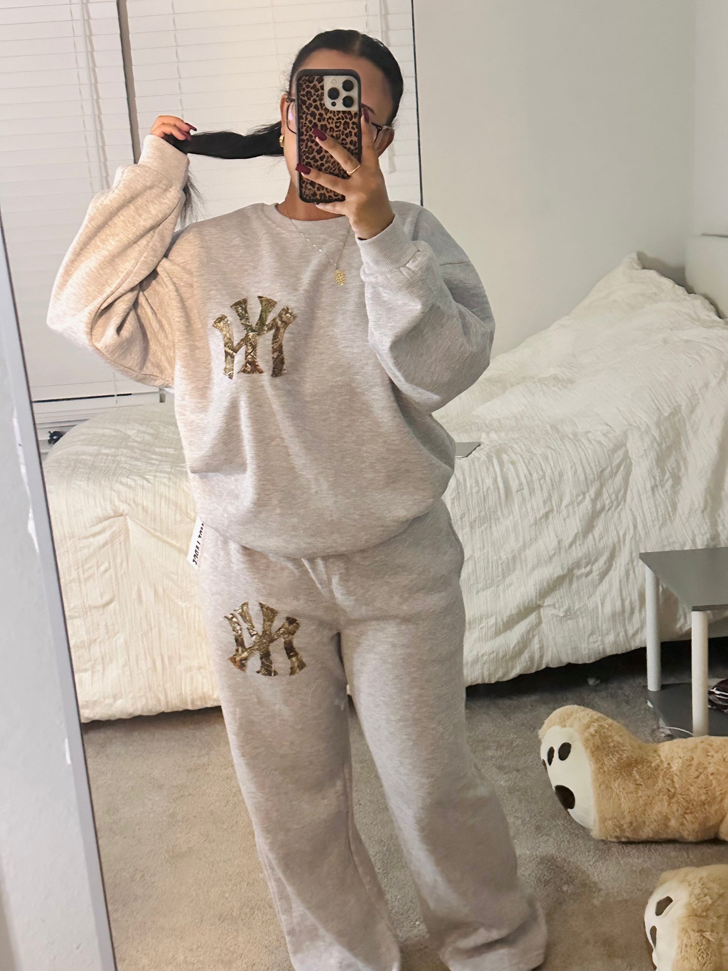 Grey Camo NY Sweat Set